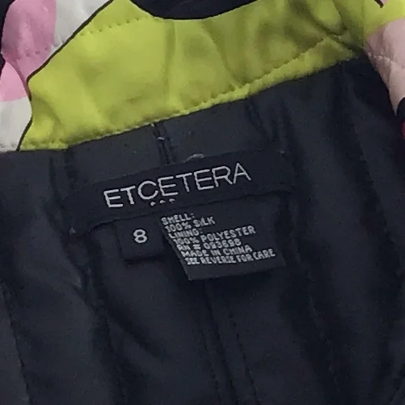 Etcetera Puffy 100% Silk Multi Colored Vest Size 8 - Picture 8 of 13